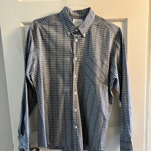 Gray striped dress shirt